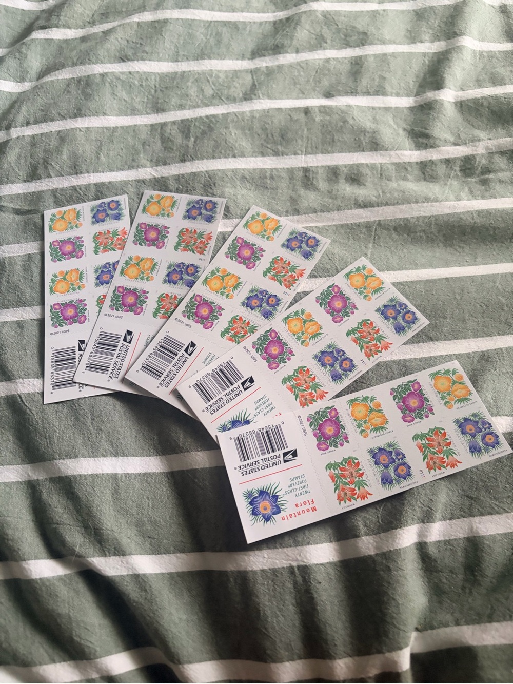 USPS Floral Forever Stamps - Multicolor Sheet Set